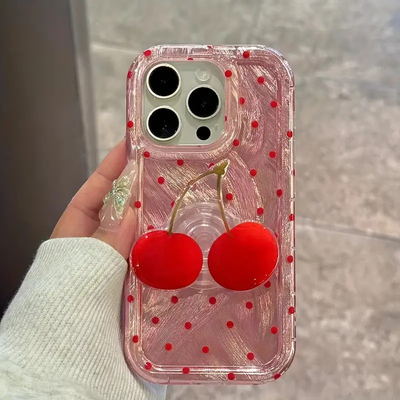 Cherry   Acrylic Phone Case Magsafe Compatibility - Temu | Temu Affiliate Program