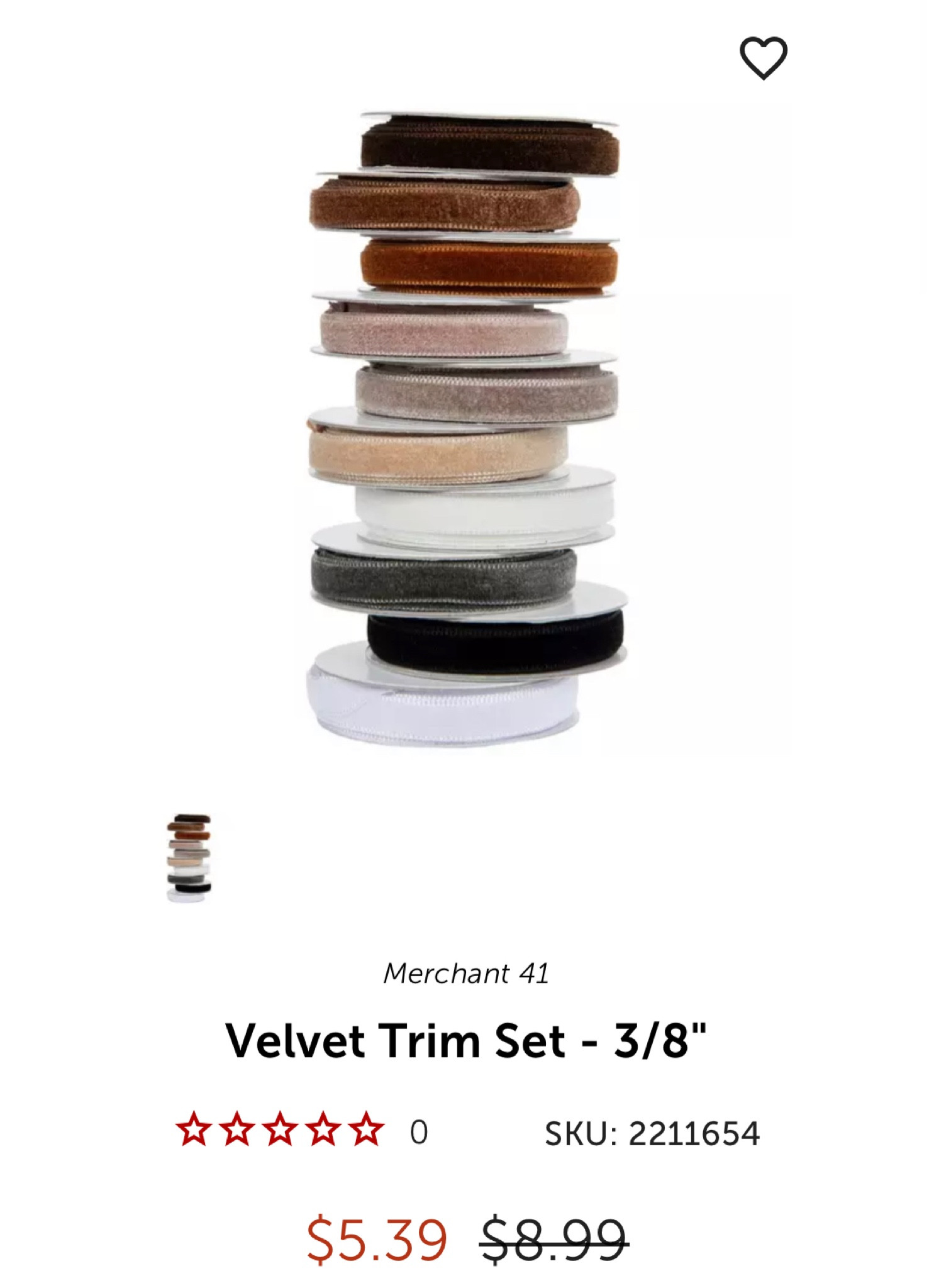 Velvet Ribbon - 3/8, Hobby Lobby