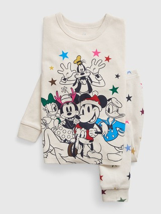 babyGap &#124 Disney 100% Organic Cotton Holiday Mickey Mouse PJ Set | Gap (US)