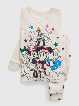 babyGap &#x26;#124 Disney 100% Organic Cotton Holiday Mickey Mouse PJ Set | Gap (US)