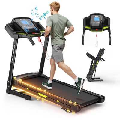 PAGED Treadmill with Incline, Foldable Walking Pad Treadmill with LED Display and Pulse Monitor, Exercise Equipment for Home, Max 330 LBS, Black | Target