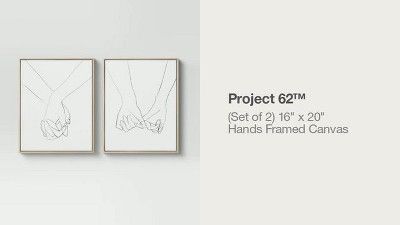 (Set of 2) 16" x 20" Hands Framed Canvas - Project 62™ | Target