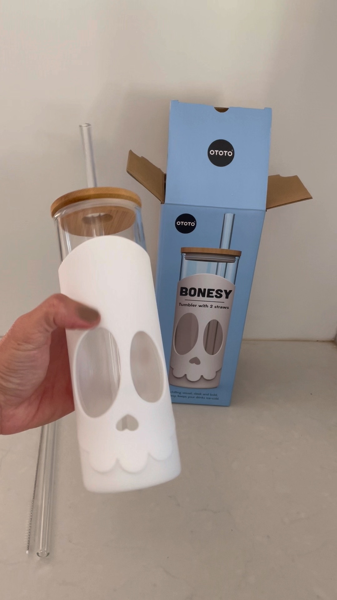 Stay cool with Bonesy, the skeleton-crew glass water bottle designed to keep your iced coffee, tea, and cold brews perfectly chilled! With its sleek design and no-spill lid, it's your new favorite on-the-go essential. Ideal for those who love minimalist style and refreshing sips, Bonesy is durable, lightweight, and easy to carry. Keep your drinks cold in style!

#LTKHalloween #LTKHoliday #LTKSeasonal