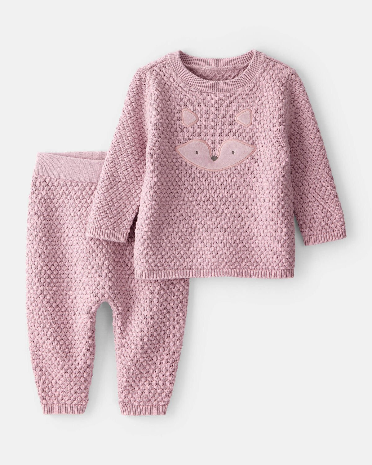 Baby Girl Fox Cotton Long-Sleeve Tee & Pant Set - Pink - Carter's | Carter's | Carter's Inc