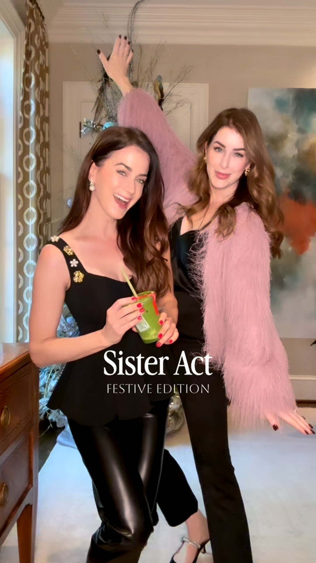 Affordable holiday outfits that still feel chic ✨ My sister and I are trying on and styling festive looks you can wear to holiday parties, family gatherings, and everything in between—without overspending this season. And don’t forget to plan that festive, boozy lunch or dinner with your girlfriends 🍸✨ It just might end up being the highlight of the season.

Wearing a small in all the clothing pieces except for the black peplum top where we sized up to a medium. 

All shoes are an 8. 


#LTKFindsUnder100 #LTKOver40 #LTKHoliday