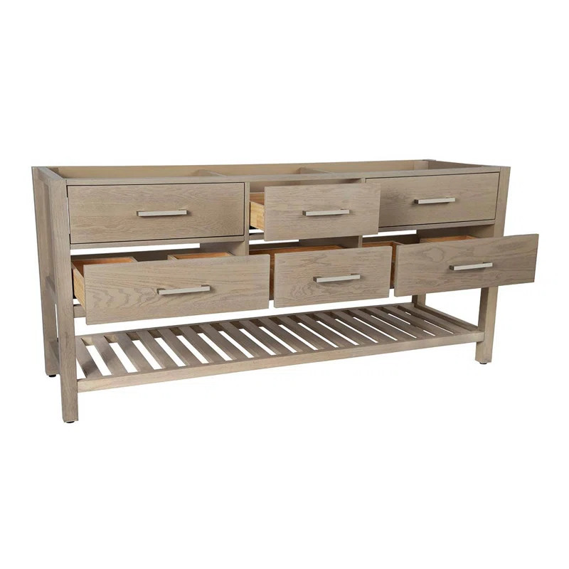 Meadowbrook 72'' Double Bathroom Vanity with Marble Top | Wayfair North America