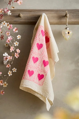Hearts Cotton Dish Towel | Anthropologie (US)