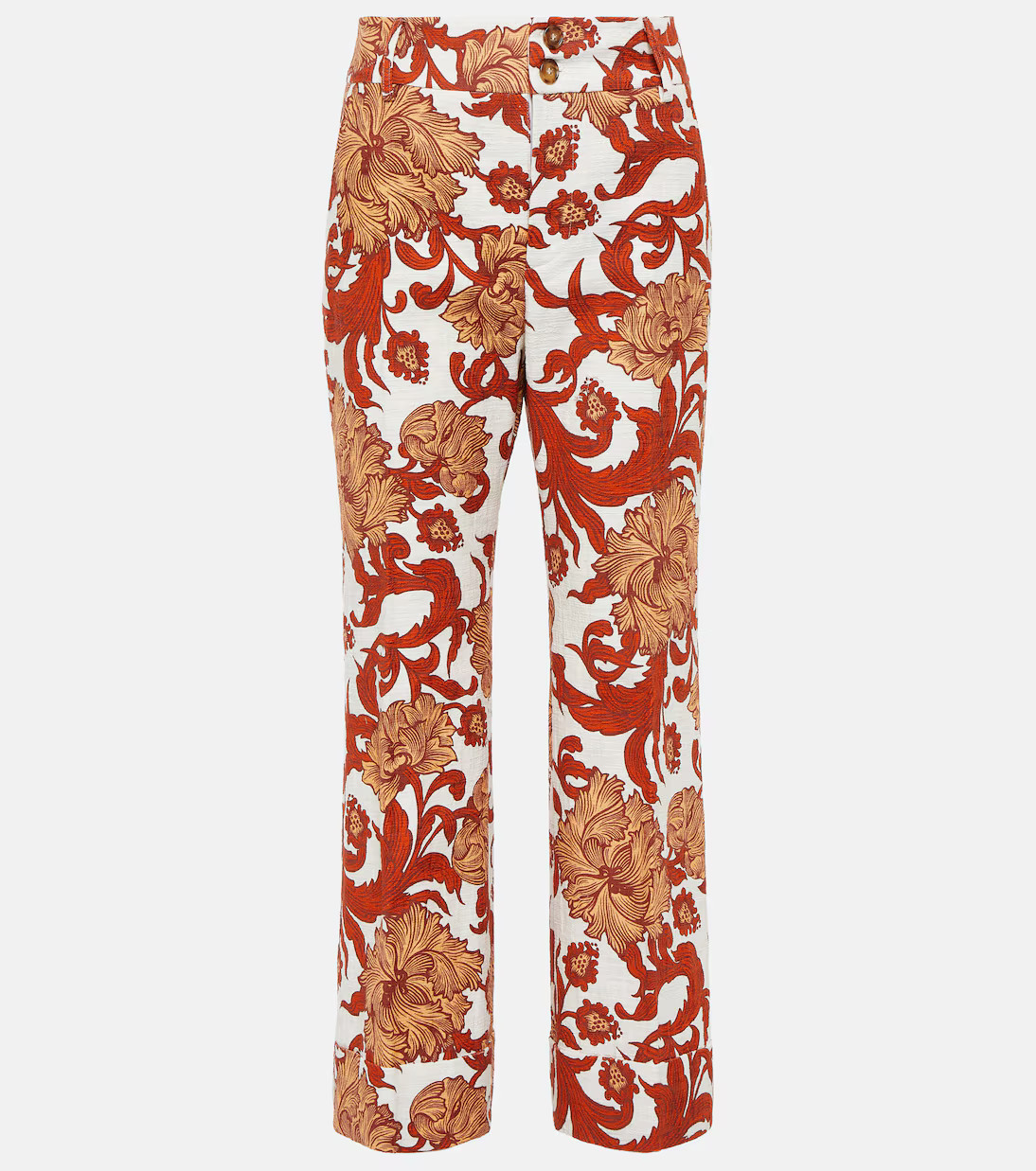 Hendrix jacquard high-rise cotton straight pants | Mytheresa (US/CA)