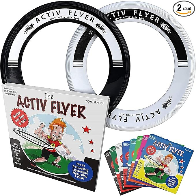 Activ Life Kid’s Flying Rings [2 Pack] They Fly Straight & Don’t Hurt! 80% Lighter Than Stand... | Amazon (US)