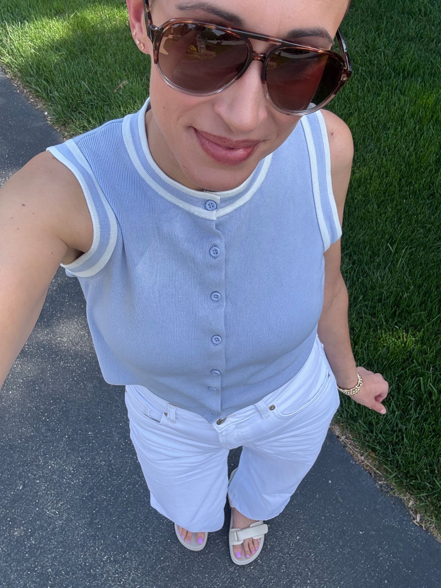 Spring outfit with white jeans from H&M
Amazon sandals 

#LTKFindsUnder50 #LTKSeasonal #LTKStyleTip