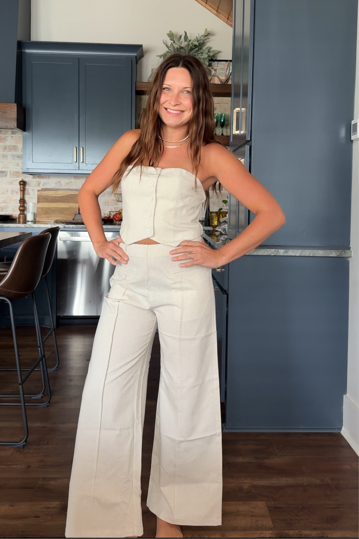 Loving this affordable linen set from Amazon! Wearing a medium in both- check the size chart and you should be good!

#LTKMidsize #LTKFindsUnder100