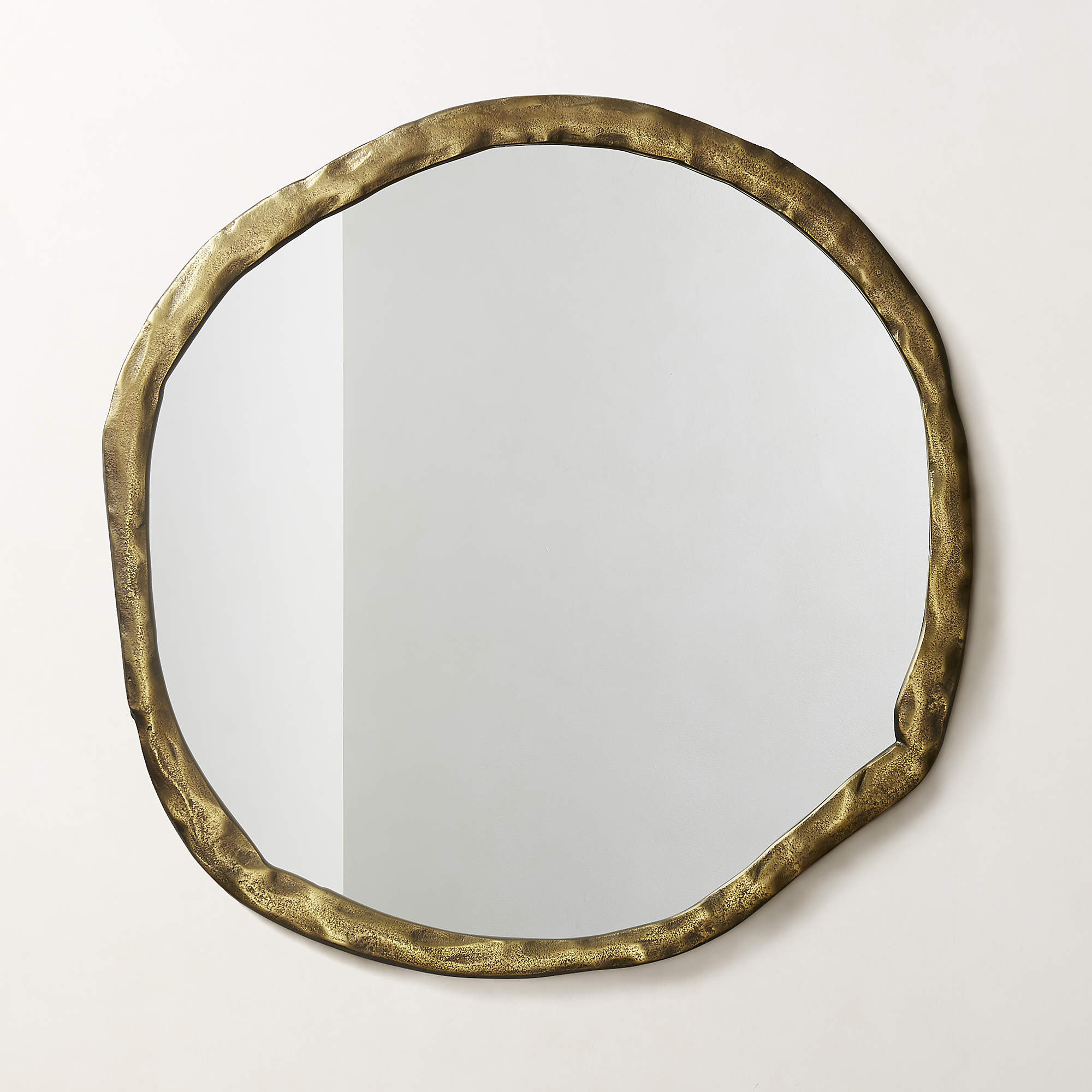 Abel Brass Round Wall Mirror 34" + Reviews | CB2 | CB2