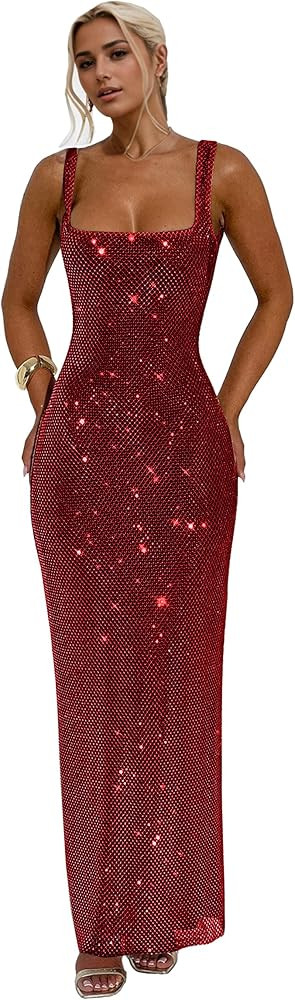 Glitter Mesh Bodycon Dress for Women 2025 Birthday,Bachelorette Party | Amazon (US)