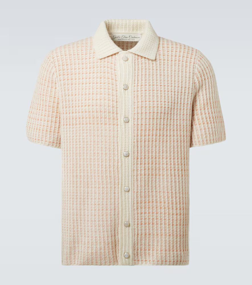 God's True Cashmere Noble waffle-knit cashmere polo shirt | Mytheresa (US/CA)