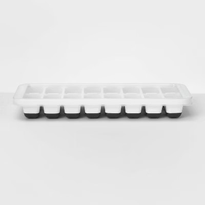 Ice Cube Tray - Brightroom™: 16-Cavity, Dishwasher-Safe, Gray & White, Freezer Mold | Target