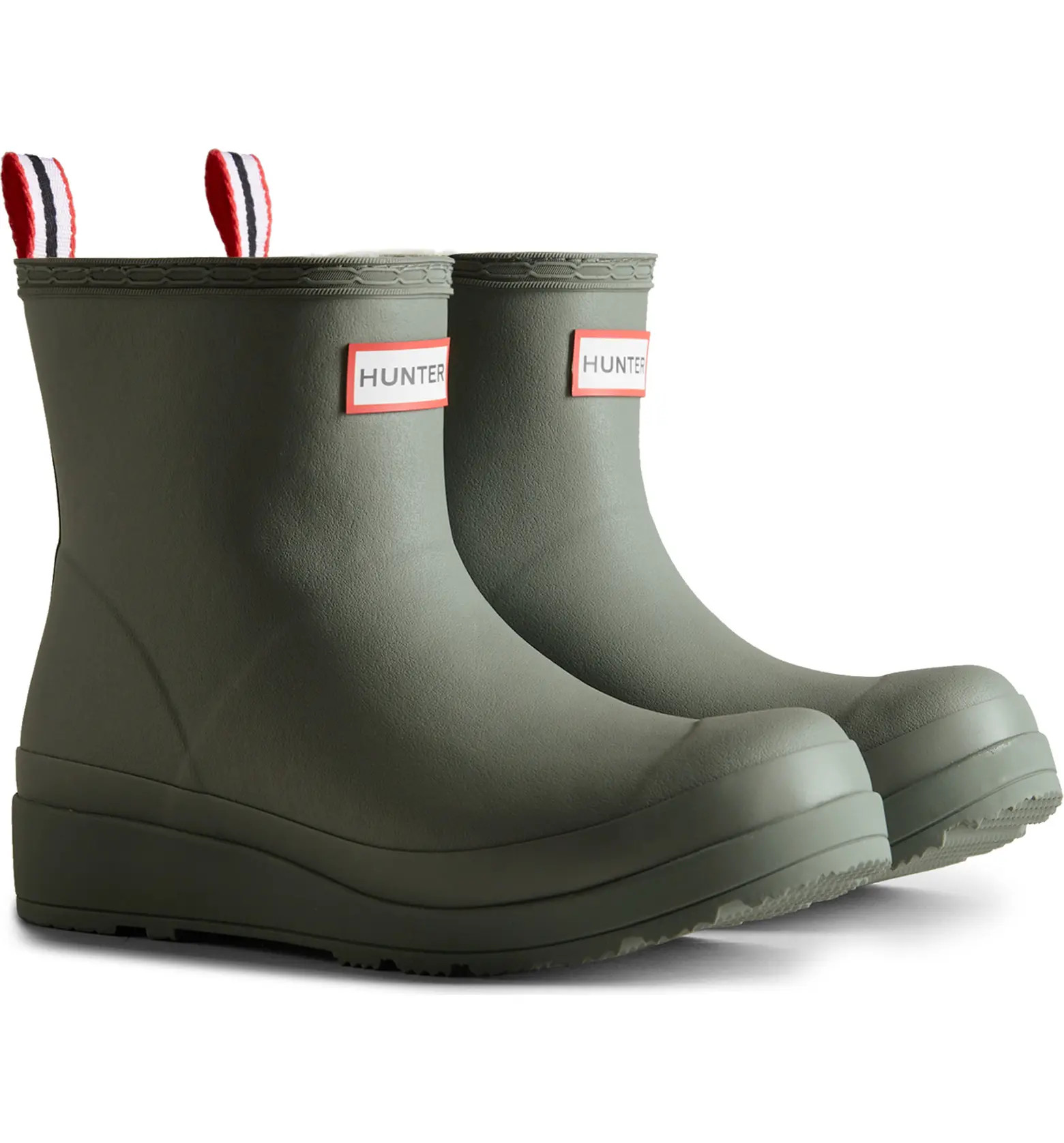 Play Short Faux Shearling Lined Waterproof Rain Boot | Nordstrom