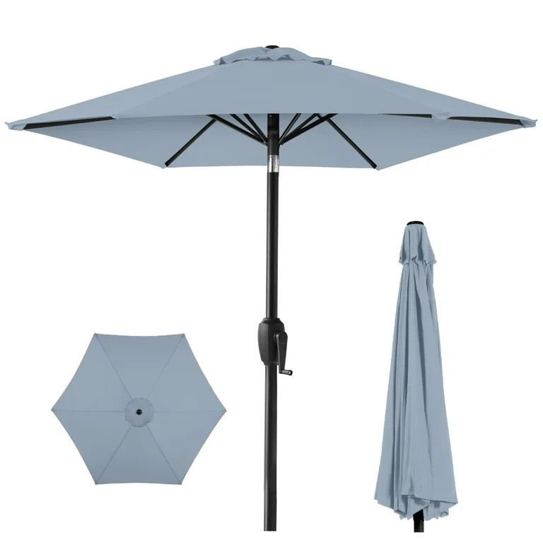 Best Choice Products 7.5ft Heavy-Duty Outdoor Market Patio Umbrella w/ Push Button Tilt, Easy Cra... | Walmart (US)