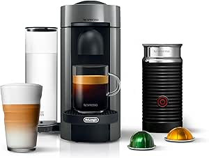 Nespresso VertuoPlus Coffee and Espresso Machine by De'Longhi with Milk Frother, Grey | Amazon (US)
