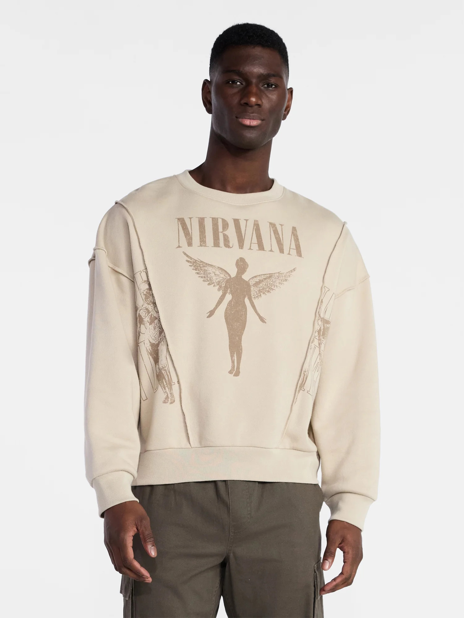 Nirvana Men's In Utero Crewneck Sweatshirt with Long Sleeves, Sizes XS-3XL | Walmart (US)