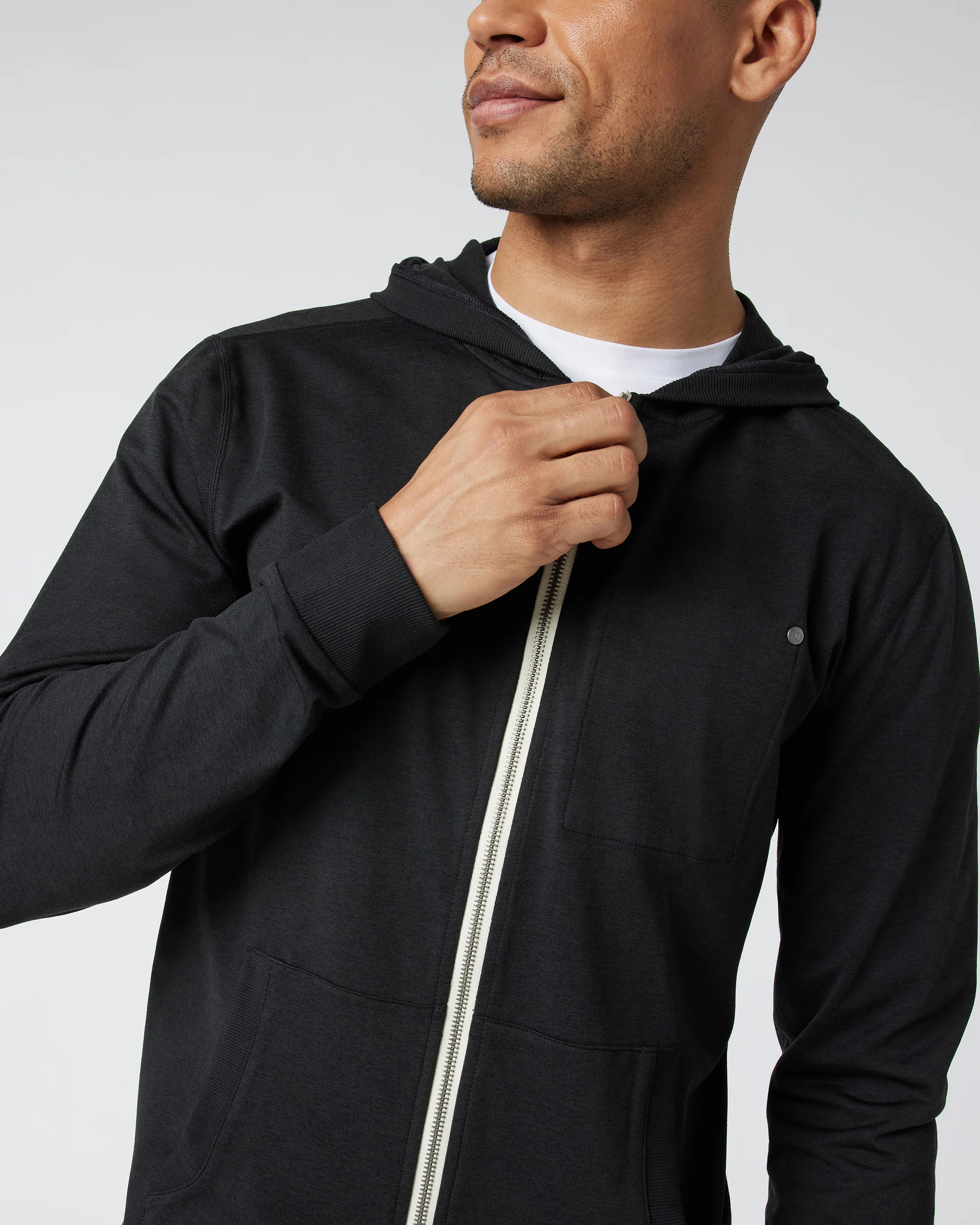 Coronado Hoodie | Men's Black Zip Up Hoodie | Vuori | Vuori Clothing (US & Canada)