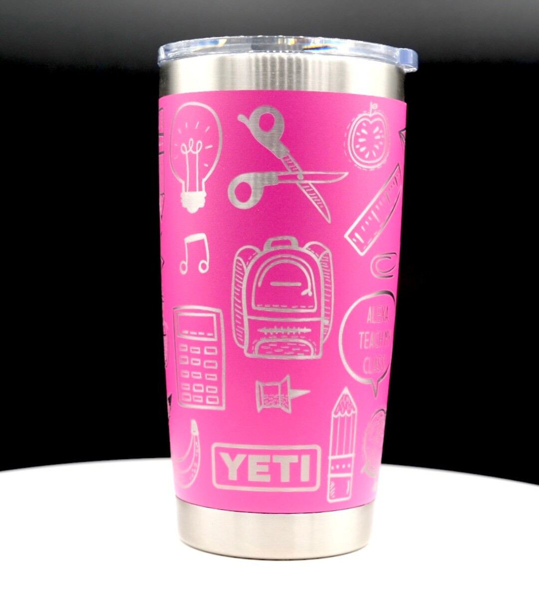 Back to School Design Laser Engraved on a 20oz Yeti Tumbler With Magslide. Dishwasher Safe… - E... | Etsy (US)