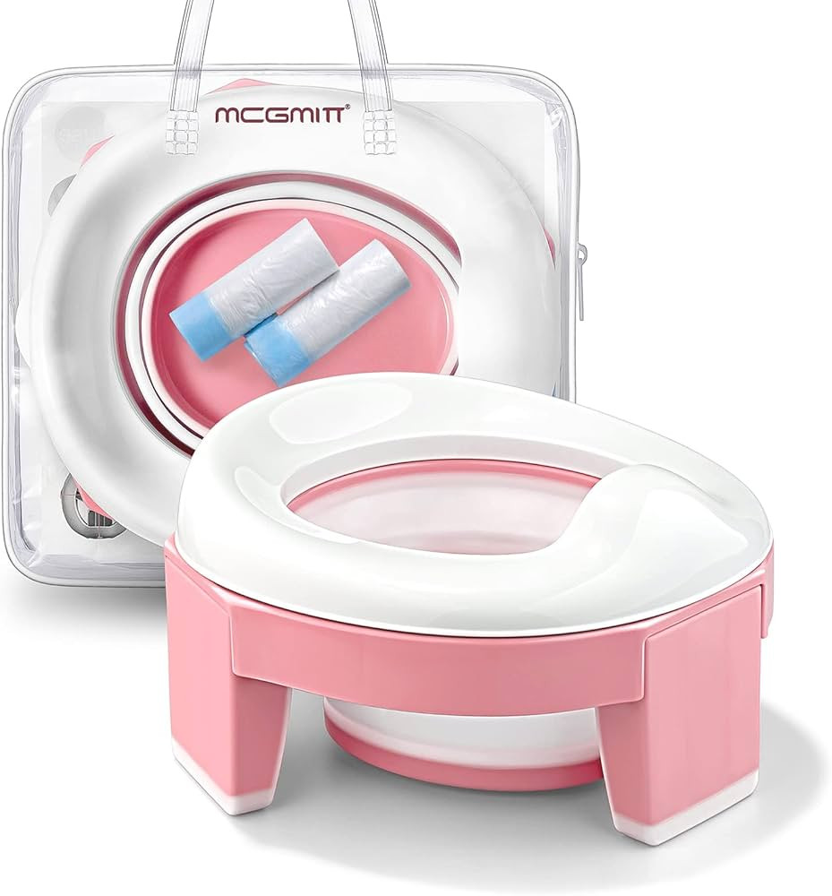 MCGMITT Portable Potty Seat for Kids Travel - Foldable Training Toilet Chair for Toddler Girls wi... | Amazon (US)