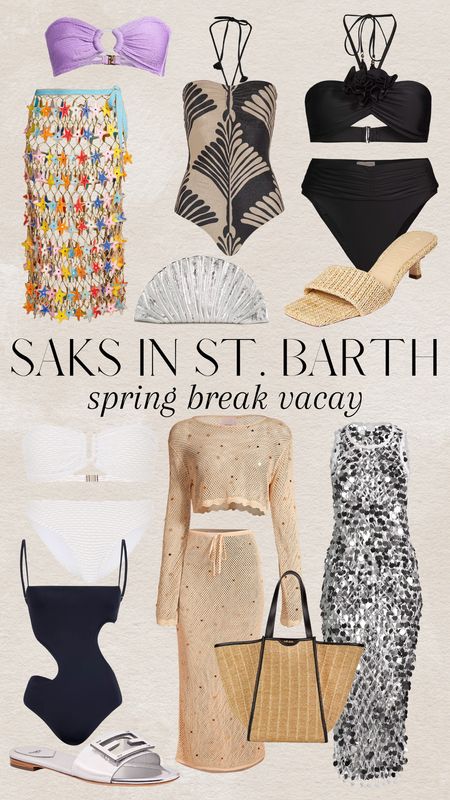 @saks in st. Barts and spring break favorites!  

#LTKsalealert #LTKswim #LTKSeasonal