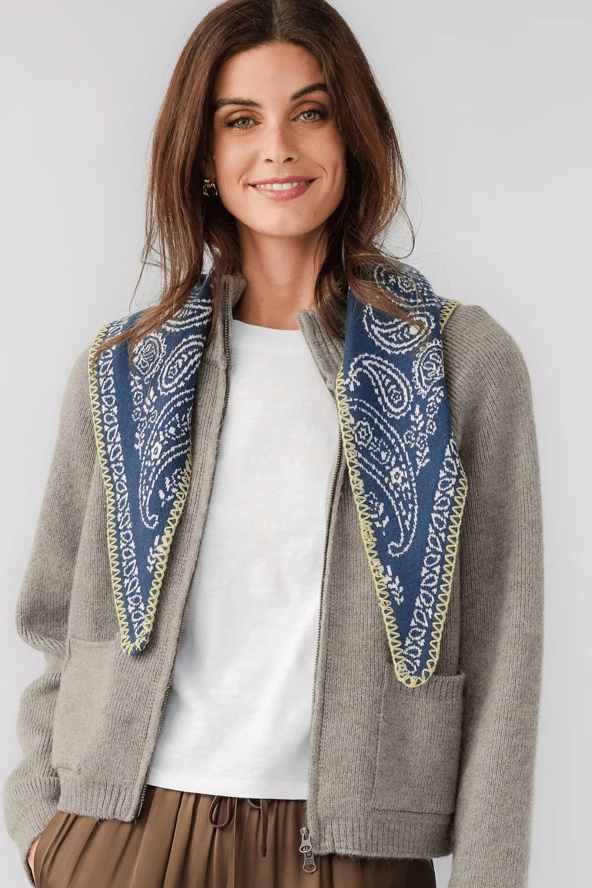 Free People Carmen Knitted Triangle Scarf | Social Threads