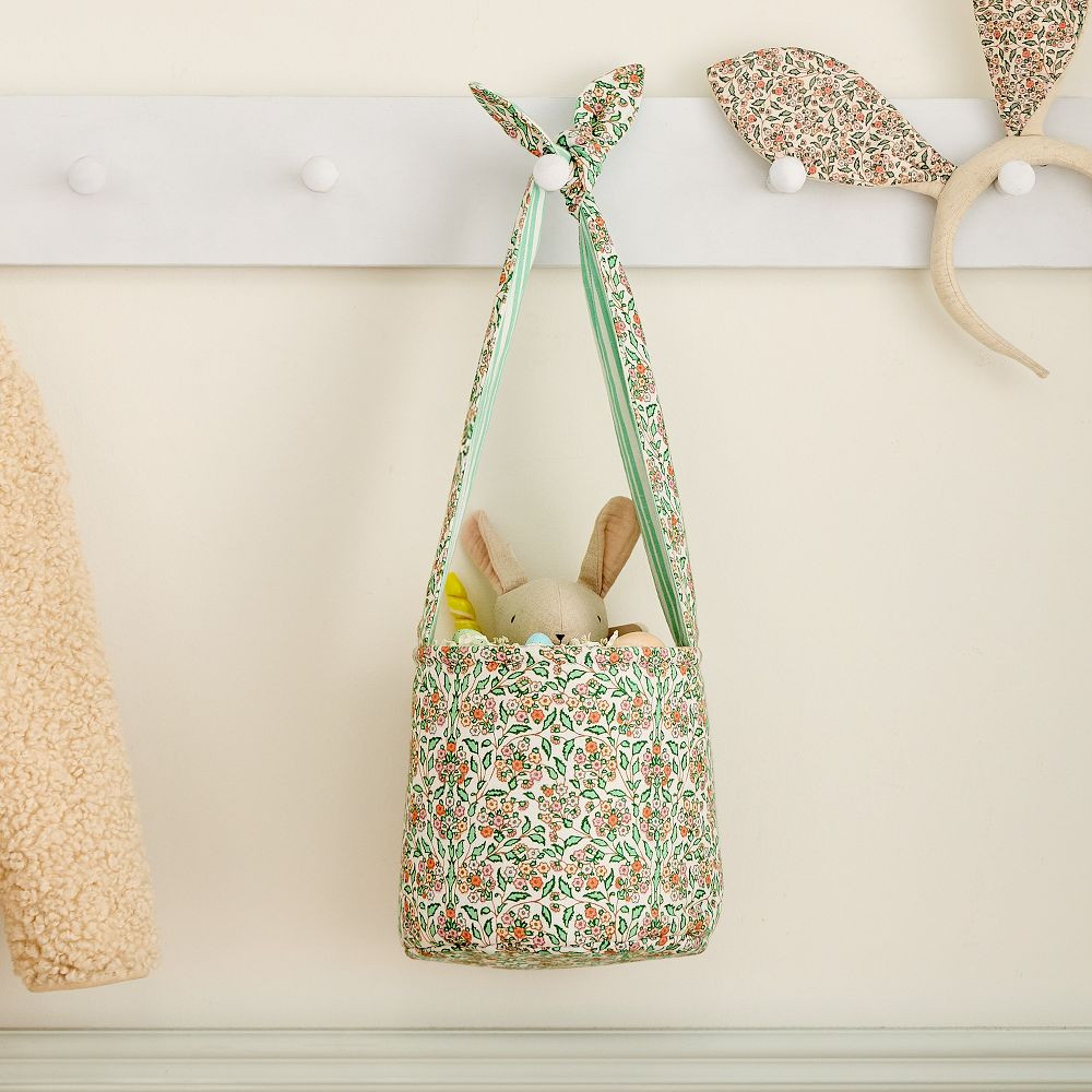 Pink Chicken Canvas Easter Basket | West Elm (US)