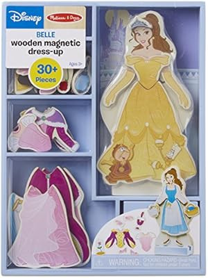 Melissa & Doug Disney Belle Magnetic Dress-Up Wooden Doll Pretend Play Set (30+ Pieces) | Amazon (US)
