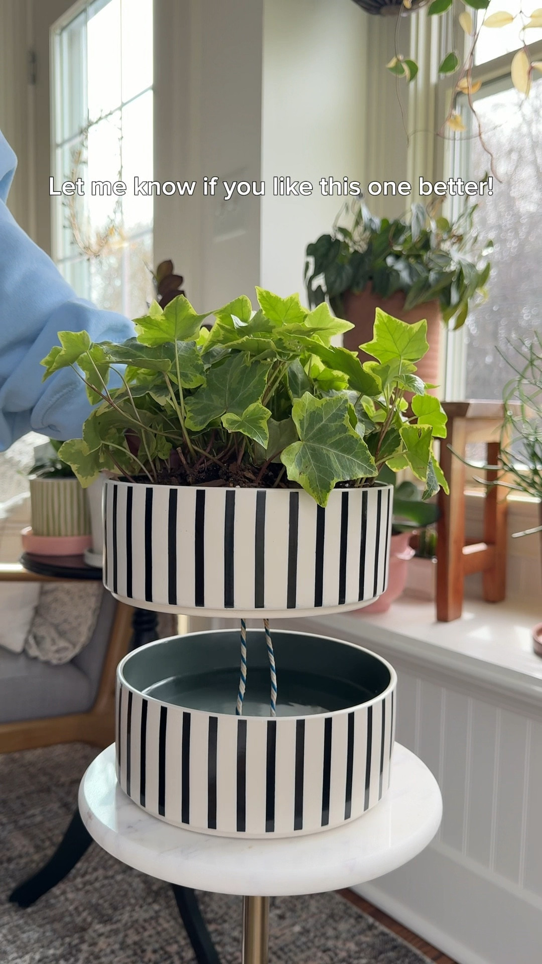 Heres a great hack for self watering pots. Linked below is the drill bit I used plus similar bowls to create the same look. Happy drilling! 

#LTKHome #LTKWatchNow #LTKFindsUnder50