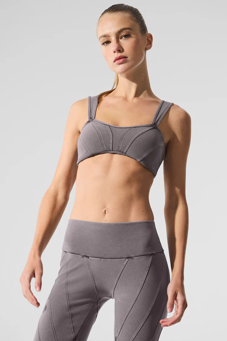 Washed Alosoft Sunray Bra - Cool Grey Wash | Alo Yoga (US)