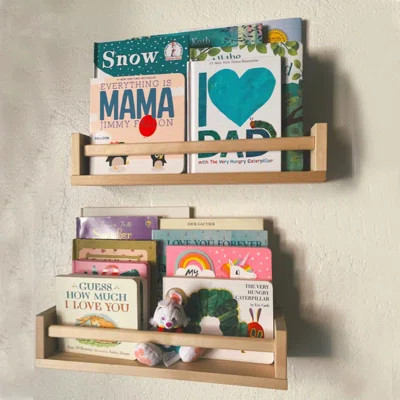 2 Pack Floating Shelves For Wall,15.7 Inch Kids Bookshelf, Wall Shelves For Living Room Bedroom Decor | Wayfair North America