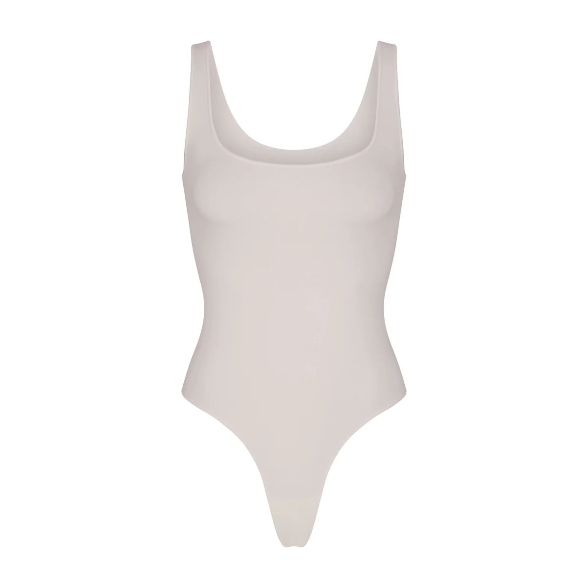 ESSENTIAL SCOOP NECK BODYSUIT | STONE | SKIMS (US)