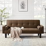 DEHO Convertible Sleeper Futon Sofa Bed for Living Room partment Compact Space, Loveseat Couch Sofab | Amazon (US)
