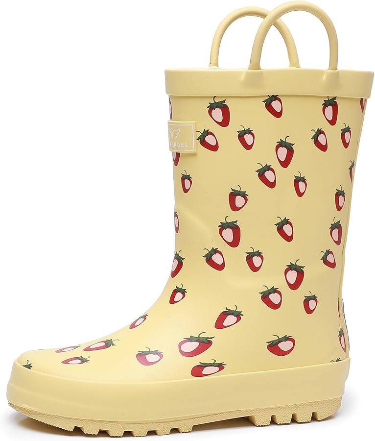 RAINANGEL Toddler Rain Boots with Easy-On Handles, Waterproof Kids Rain Boots for Girls & Boys, F... | Amazon (US)