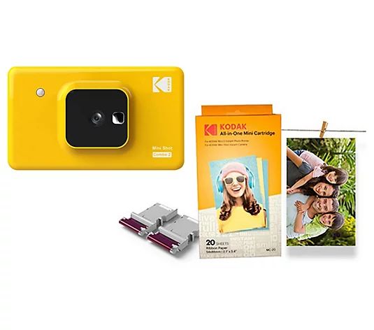 Kodak Mini Shot 2 Instant Print Camera with 20-Pack of Film - QVC.com | QVC