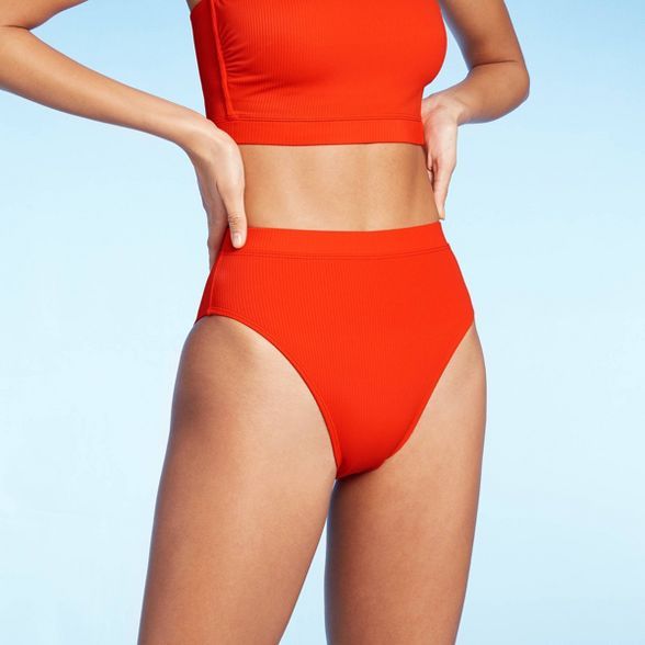 Juniors' Ribbed High Leg High Waist Bikini Bottom - Xhilaration™ | Target