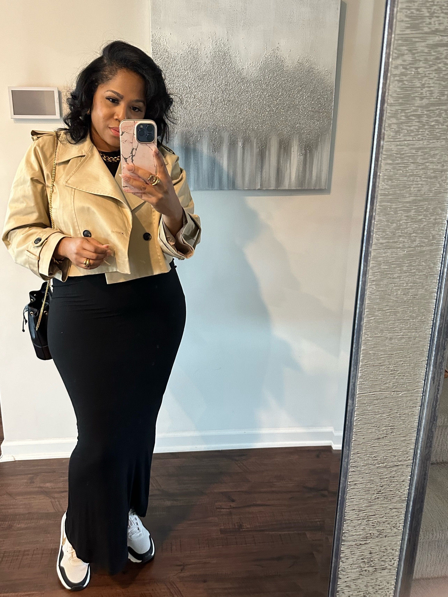 My favorite Amazon dress. Great stretch.
Wearing a large in dress I’m a size 14 Crop Trench runs oversized in wearing a 4 so definitely size down. Sneakers true to size. The lip color is Dior Beauty Nude Look 100 Matte (sold out) but tagged alternative in velvet 

#LTKmidsize #LTKstyletip #LTKover40