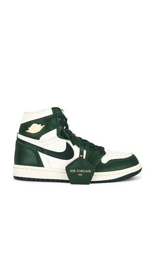 Air Jordan 1 Retro High OG Sneaker in Pale Ivory, Pro Green, Fir & Coconut Milk | Revolve Clothing (Global)