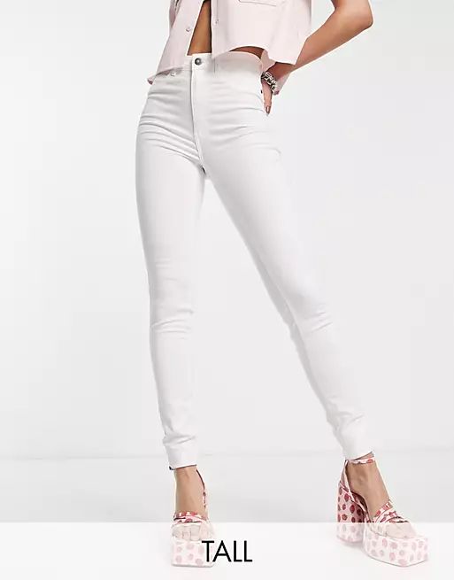Noisy May Tall - Callie - Jean skinny à taille haute - Blanc | ASOS (Global)