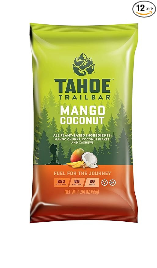 Tahoe Trail Bar, Plant-Based Natural Energy Bar (1.94 Ounce Protein Bar, 12 Count) High Protein N... | Amazon (US)