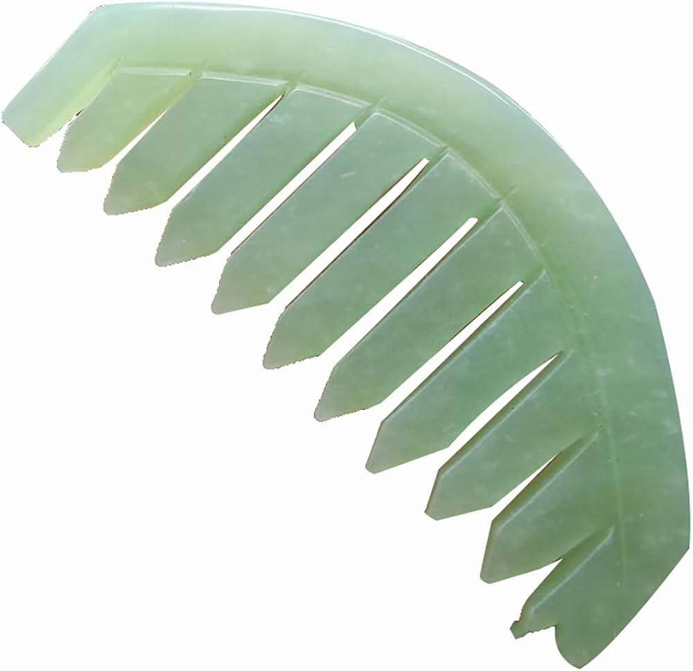 Nature Jade Comb Gua Sha Scraping Massage Spa Acupuncture Head Therapy Trigger Point Treatment On... | Amazon (US)