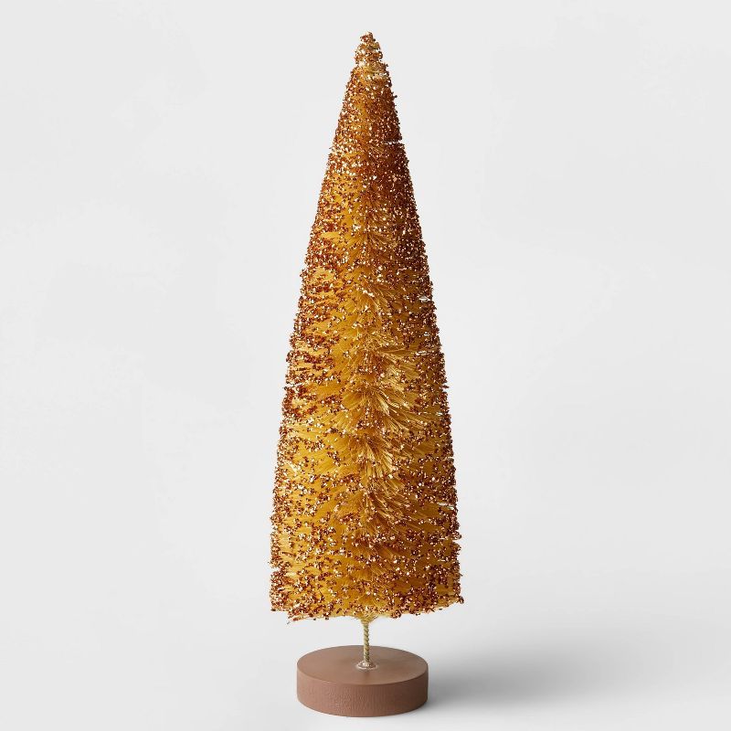 12" Decorative Glitter Sisal Bottle Brush Tree - Wondershop™ | Target