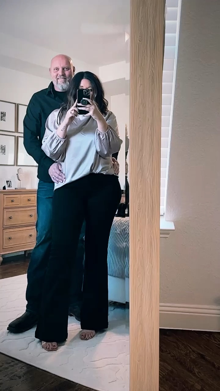 Loving this blouse and black flare pants from shop the mint 
Fall outfit, flare jeans, date night 

#LTKunder100 #LTKSeasonal #LTKcurves