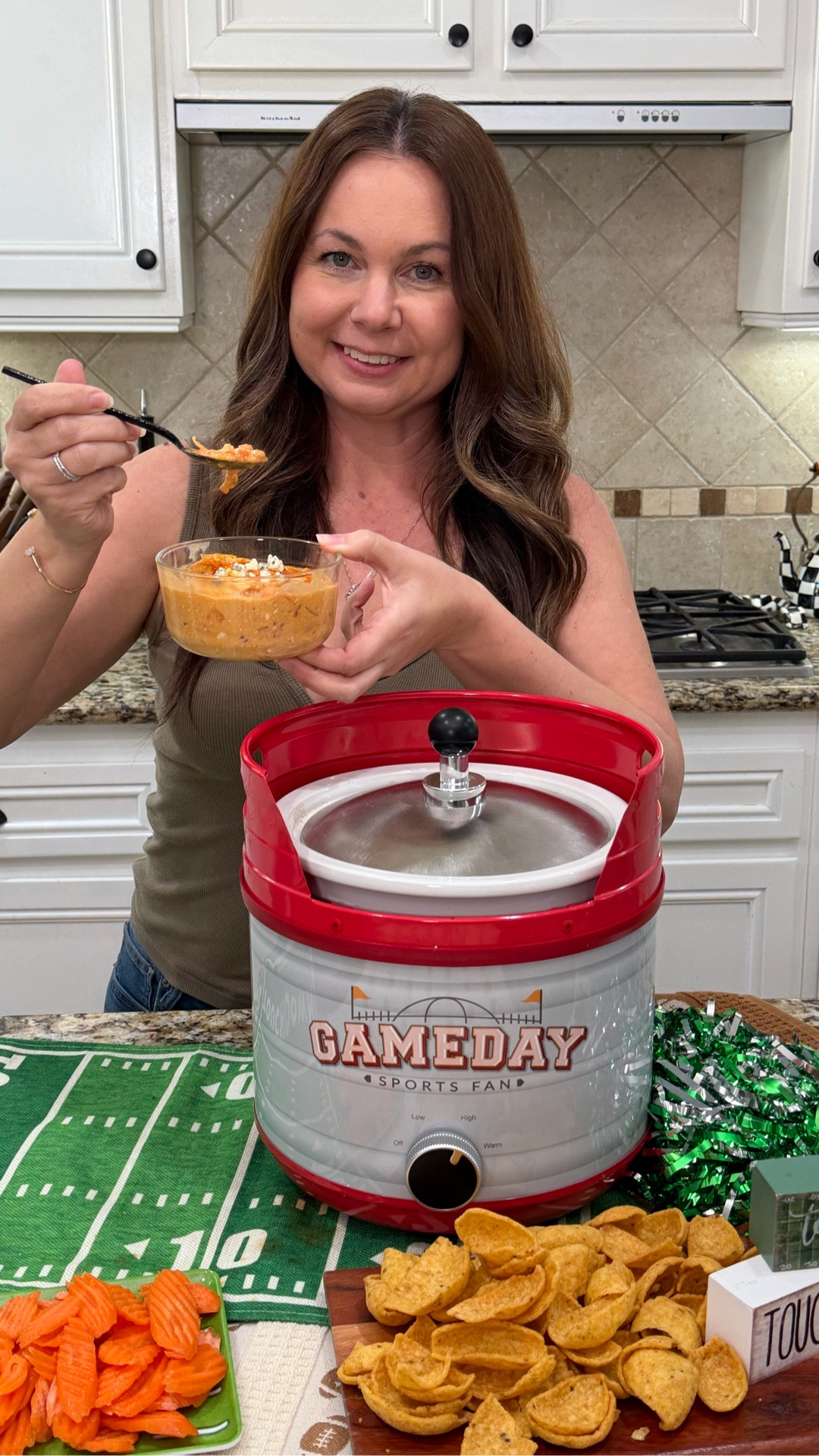 Game Day foods. Buffalo chicken chili! Crockpot meals. The cutest game day crockpot 

#LTKSeasonal #LTKfoodie