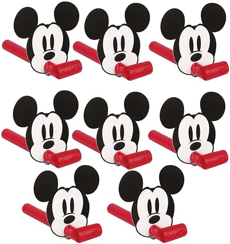 Unique Disney Mickey Mouse Blowouts - (Pack of 8) - Vibrant Colors & Iconic Design - Perfect for ... | Amazon (US)