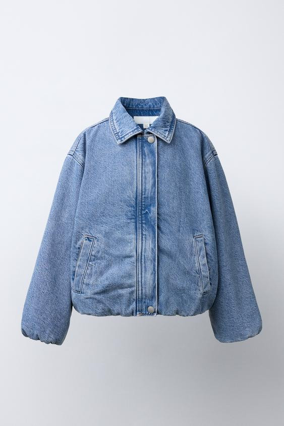 DENIM BOMBER JACKET | Zara US
