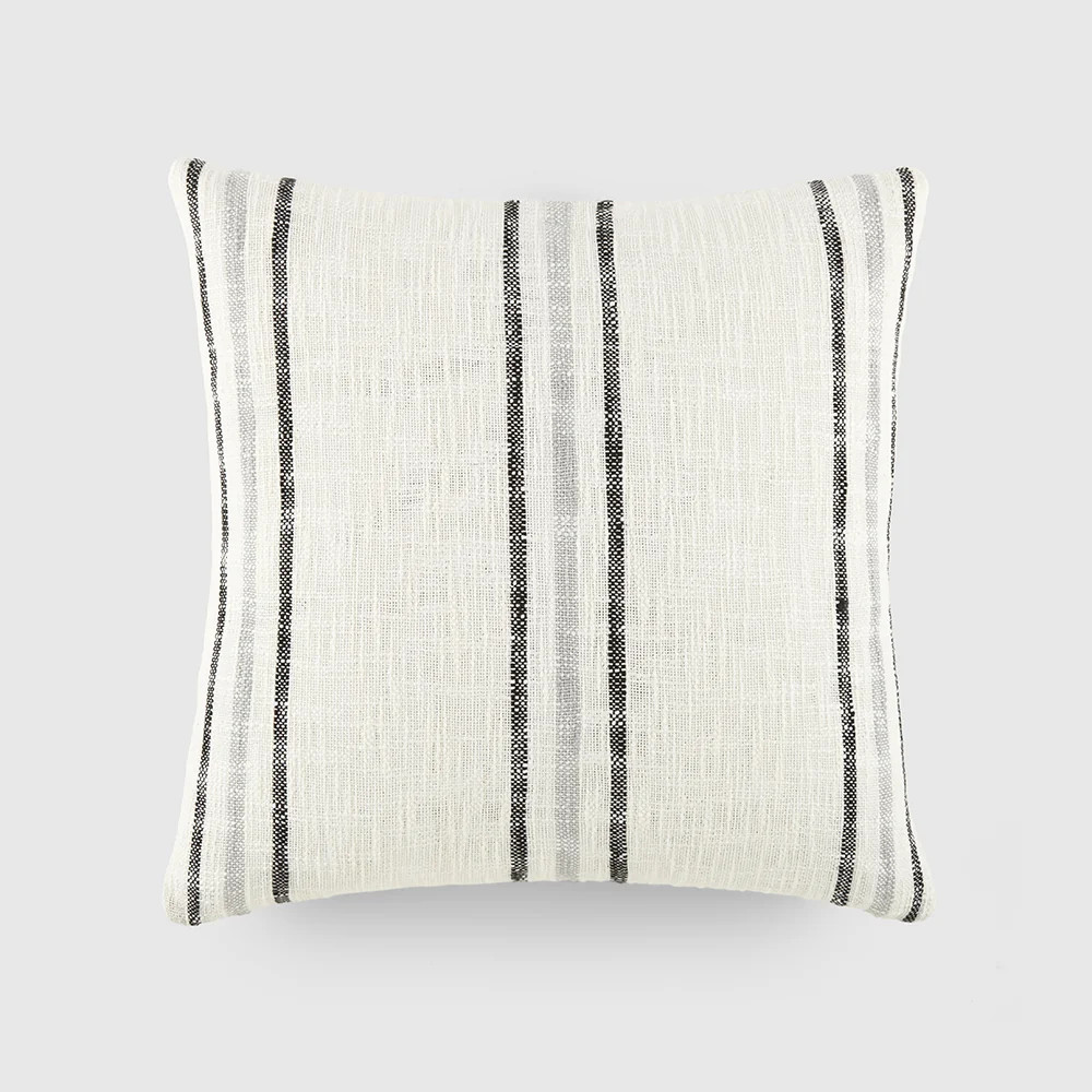 Yarn-Dyed Framed Stripe Decor Throw Pillow | Linens & Hutch | Linens and Hutch