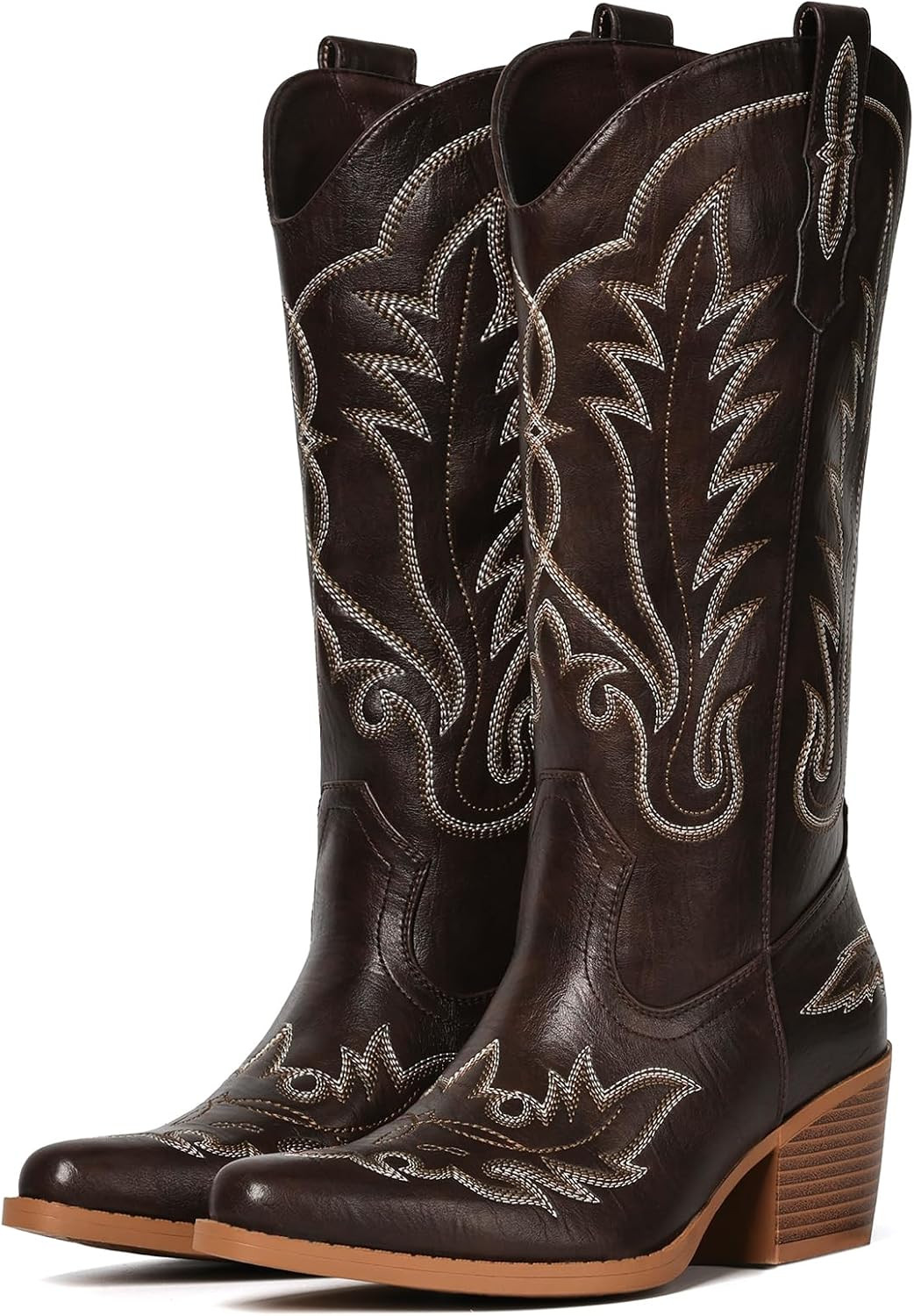 Cowboy Boots for Women Western Mid Calf Cowgirl Boots | Amazon (US)